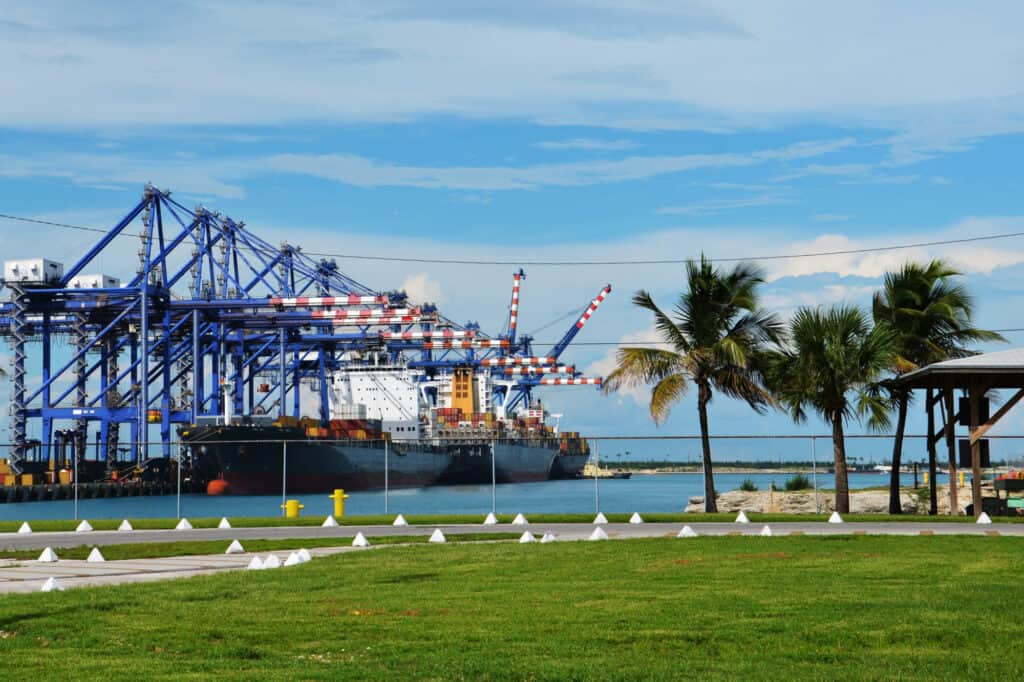 Export by sea container to the Bahamas
